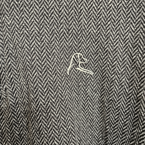 Rhoback Herringbone Jacquard Performance Q-Zip Black Gray Size L - Picture 5 of 6